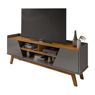 Imagem de Rack Sala Turim para Tv até 65 Polegadas com Pés Madeira Preto Fosco/naturale