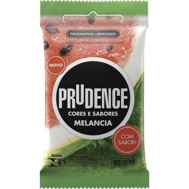 Imagem de Preservativo Prudence Lubrificado Cores e Sabores Melancia - 12 embalagens com 3 unidades
