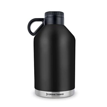 Imagem de DrinkTanks Session Growler – Growler de cerveja de aço inoxidável isolado a vácuo de 1,8 g com alça, copo de viagem de parede dupla à prova de vazamento para cerveja, vinho, café, refrigerante