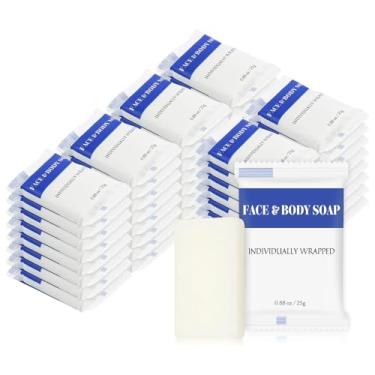 Imagem de Sabonete em barras de tamanho para viagem, embalagem individual, mini sabonetes corporais pequenos para mãos e rosto, artigos de higiene pessoal para hotel, abrigo/sem-teto/lar de idosos/caridade