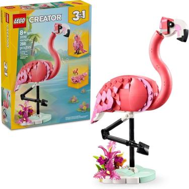 Imagem de LEGO Creator 3 em 1 - Animais selvagens: Flamingo Rosa 31170