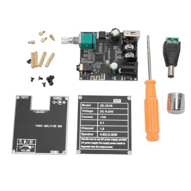 Imagem de ZK-301B Mono Bluetooth 5.1 Placa Amplificadora 30w Módulo Amplificador de Potência Tpa3110d2 Chip Dc 9-24v 3a Verdadeira Função Estéreo Sem Fio Suporte App