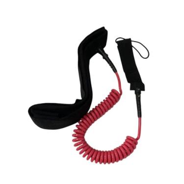 Imagem de YIJU Surf Board Leashh Stand Up Paddles Leash Board Torthle Strap Surfing Caist corda para Longboard, Vermelho