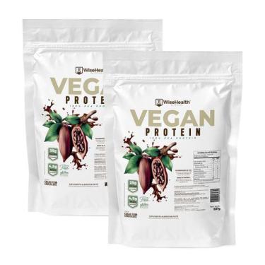 Imagem de Kit 2 Vegan Protein - Proteína Vegana Cacau & Chocolate 837g - WiseHea