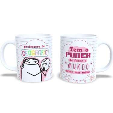Imagem de Caneca de Porcelana Divertida – Frases Engraçadas de Professoras por Matéria (Geografia)