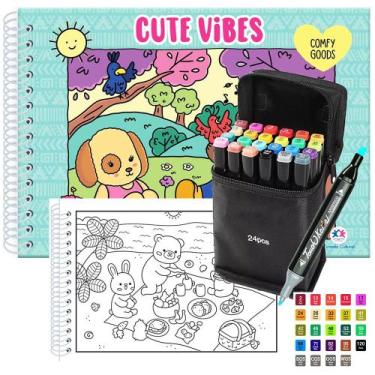 Imagem de Kit Completo Para Colorir Livro Estilo Bobbie Goods Ursinhos Capa Dura