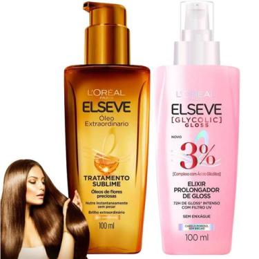 Imagem de Kit Elseve Elixir Glycolic Gloss Óleo Extraordinário Loreal - L'oreal 