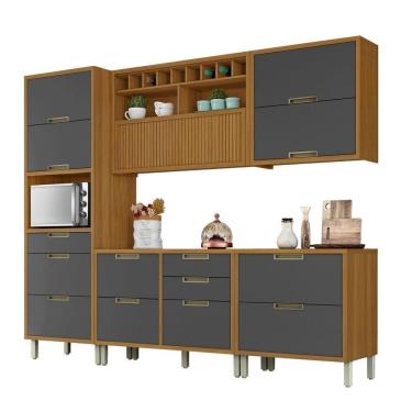 Imagem de Cozinha Completa 5 Peças Imperatriz Nesher Freijó-grafite