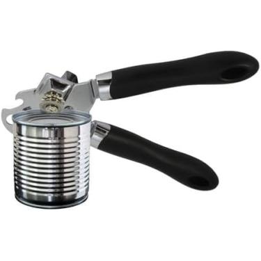 Imagem de Abridor de Lata Automático Emborrachado Inox – Seguro, Prático e Durável | Abre Latas sem Rebarbas + Função Garrafa