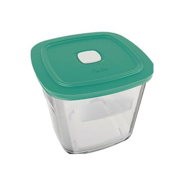 Imagem de Pote Alto Facilita Vap Quadrado Com Tampa Plástica Verde 1l - Marinex