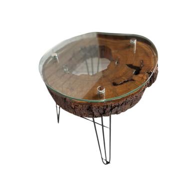 Imagem de Mesa De Centro Madeira De Imbuia Com Vidro