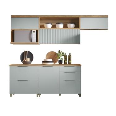 Imagem de Cozinha 5 Peças 100% Mdf Marquesa Nature-verde