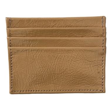 Imagem de Porta Cartão Slim Em Couro Verniz Bege