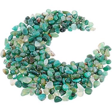 Imagem de WAYBER Seixos De Ágata Verde Natural, 1 Lb/460 G, Pedras Decorativas, Cristal Não Tóxico, Quartzo Irregular, Preciosas Trituradas, Lascas Roladas Para Fabricação Joias/Decoração Casa