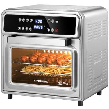 Imagem de VIVOHOME Combinação De Air Fryer E Forno Torradeira 21 Qt, Bancada Convecção 8 Em 1 Com Espeto Rotativo Desidratador, Aço Inoxidável Digital, 7 Acessórios, 1800 W