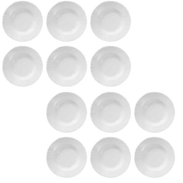 Imagem de Jogo De Pratos Em Vidro Opaline Temperado Branco, Vários Modelos (12, Fundo Zuria)