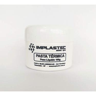 Imagem de Pasta Térmica Pote de 100G. Marca IMPLASTEC, Branca