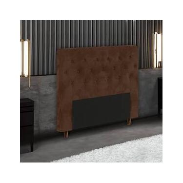 Imagem de Cabeceira para Cama Box Solteiro Portobel Marcela com Revestimento em Suede