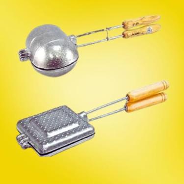 Imagem de Sanduicheira Assadeira Tostex Baurutex Alumínio Fundido | KIT Forma Pão Francês e Pão de Caixa | 5 PONTOS@