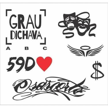 Imagem de Cartela de Adesivos Personalizados, 6 Designs Artísticos, Recorte Manual