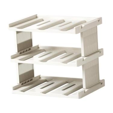 Imagem de Ｂｅｓｇａ Organizador de garrafas de água, prateleira, copo, caneca, despensa, copo de vinho, suporte de armazenamento para sala de jantar, festa, bebidas, 33x22x27.5cm Leitoso