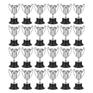 Imagem de PATIKIL Mini troféus de 8,5 cm, 24 peças de copos de troféu de prata de plástico pequenos prêmios de troféus de prata para competições de torneios esportivos, lembrancinhas de festa, adereços para