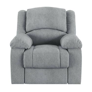 Imagem de Poltrona Do Papai Reclinável Sala De Cinema Barcelona Manual Linho Cinza