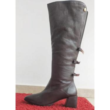 Imagem de Bota couro sapachique over cafe, Preto cafe