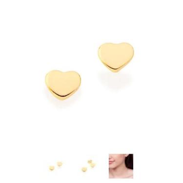 Imagem de Brinco infantil ou segundo furo - coração Rommanel - Rommanel 
