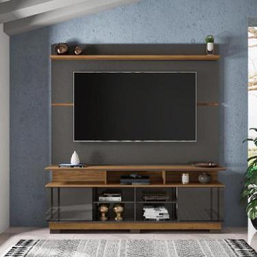 Imagem de Home para TVs até 75 Polegadas Jacob Grafite Freijó - CASA H