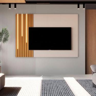 Imagem de Painel Para TV 70 Polegadas Pantanal Off White Nature - CASA H