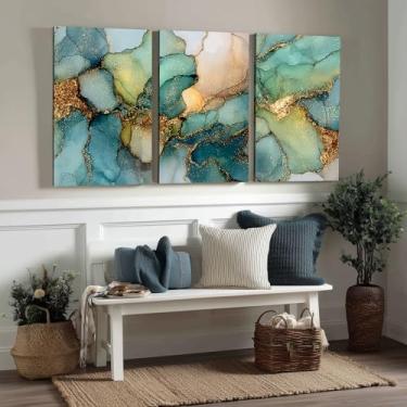 Imagem de Kit 3 Quadros Decorativos Canvas, Abstrato, 50x70cm, Arte Para Quarto, Sala, Corredor