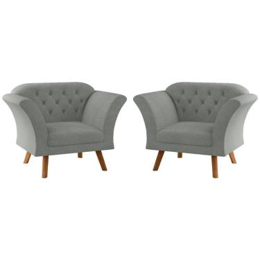 Imagem de Conjunto Poltrona Decorativa Roseira Linha Grafite