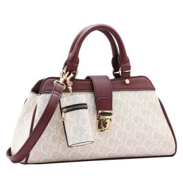 Imagem de Bolsa de Mão e Transversal Feminina Monograma Chenson CG85065, Off whi