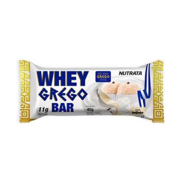 Imagem de Barra de Proteína Whey Grego Bar Nutrata Sabor Beijinho com 11g de Pro