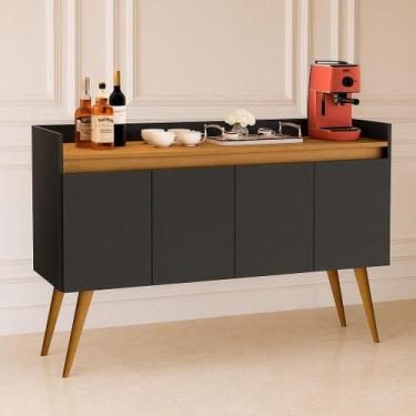 Imagem de Aparador Buffet Pés Palito Sala 4 Portas Luxo Prime - Várias Cores - M