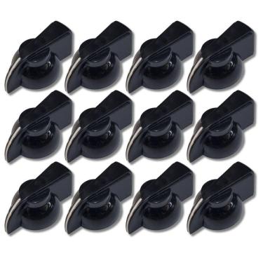Imagem de Kit 12 Knob Chicken Head Amplificador Pedal Abs Preto