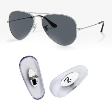 Imagem de Almofadas de nariz de substituição para óculos de sol Ray Ban RB3025 RB3447 Kit de reparo de óculos de sol de 16 mm (prata)