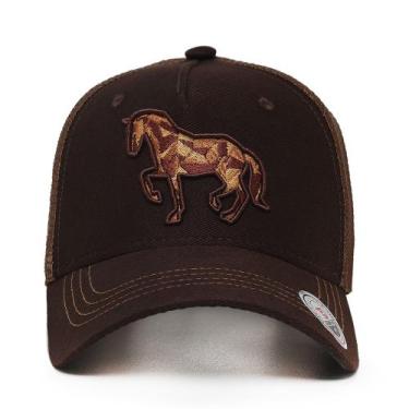 Imagem de Boné Infantil Country Meninos Cavalgada Bordado Cavalo De 1 A 7 Anos -