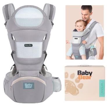 Imagem de Bolsa Canguru Bebê Carregador de Colo Seguro Apoio Ergonômico 12 em 1 