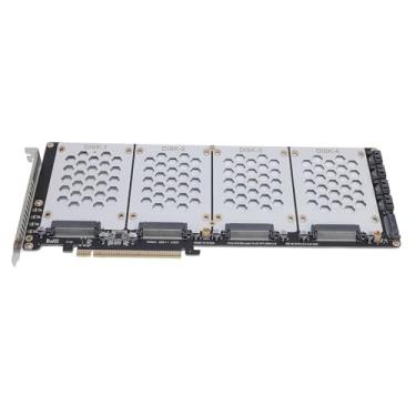 Imagem de Yunseity U.2 para PCIE 4.0 X8 Adaptador, Componentes Internos do Computador de Disco Rígido, Suporta Unidades NVME ou 2.5in, Dissipação de Calor, Instalação Fácil para Vitórias, para