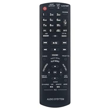 Imagem de N2QAYB000637 Ajuste remoto substituído para sistema de áudio estéreo de CD Panasonic SA-AKX34PH SA-AKX34LM-K SA-AKX34PN-K SA-AKX34PH-K SA-AKX52EB-K SA-AKX52PH-K SA-AKX52GN-K SA-AKX52PN-K SA-AKX52PN-K