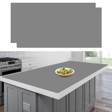 Imagem de Tapete de silicone grande de 120 cm x 60 cm para balcão de cozinha, protetor de bancada antiderrapante resistente ao calor, à prova d'água, tapete de artesanato de silicone para ilha de cozinha
