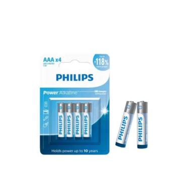 Imagem de Pilha Philips Power Alkaline Aaa Palito 1.5v C/4 Unidades