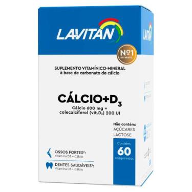 Imagem de Lavitan Suplemento De Cálcio 600mg + Vitamina D3 200UI 60 Comprimidos 