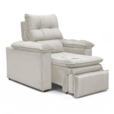 Imagem de Poltrona do Papai Reclinável Retrátil Bonari Linho Bege - Loja Sheep