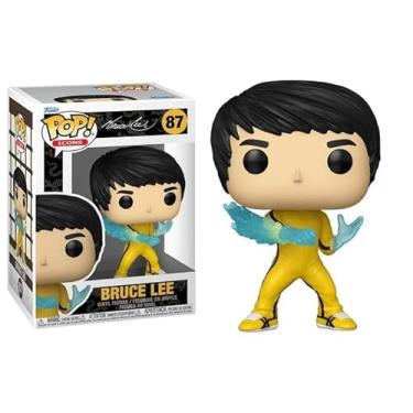 Imagem de Funko Bruce Lee in Yellow Jumpsuit + Pop Protector: Be Water Pop! Icons Retro Movies Vinyl Figure (Gift Set Bundled with ToyBop Box Protector Collector Case)