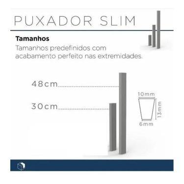 Imagem de Puxador Rometal Slim - 300 - Cb  Cr 
