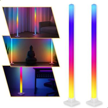 Imagem de Kit 2 Luminária De Chão Rgb Led Torre Inteligente Via Usb - VLED