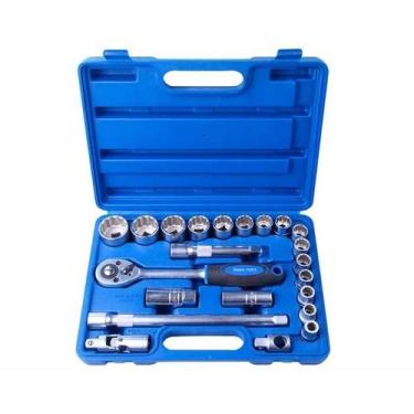 Imagem de Jogo de Soquete Estriados 22 peças 1/2'' RIOSUL